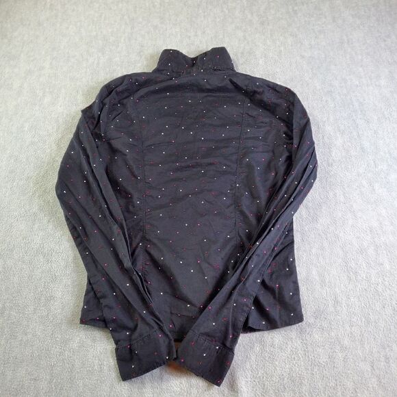 Lilu Shirt Womens Medium Black Long Sleeve Button Up - Picture 6 of 7